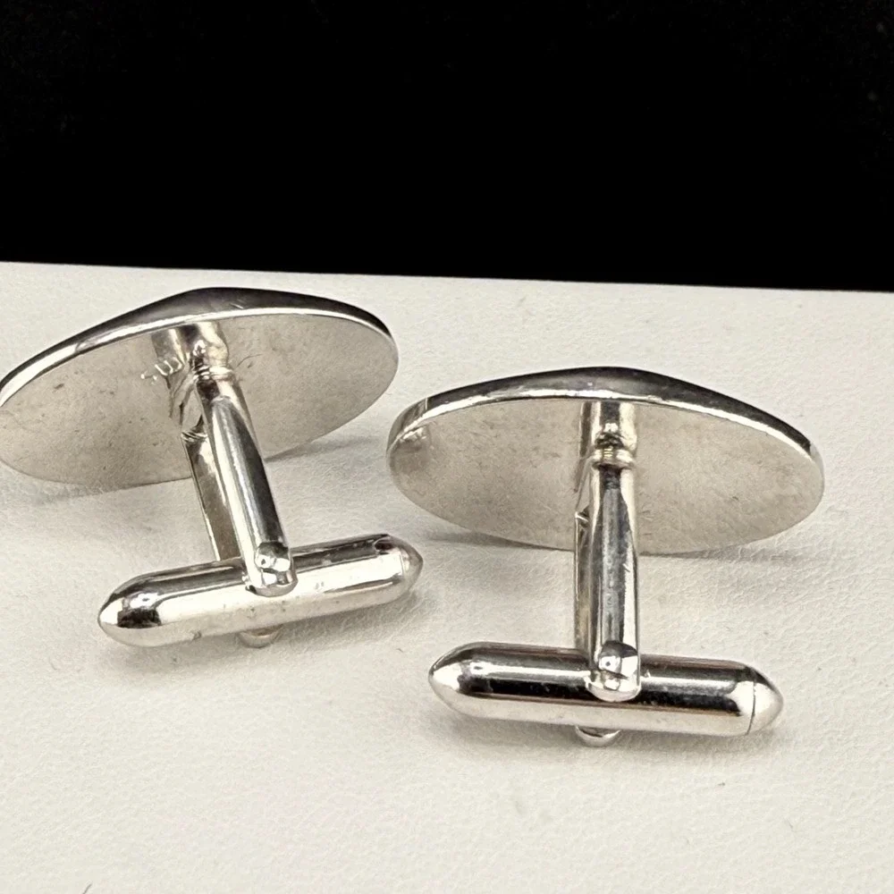 Vintage Swank Cufflinks Silver Tone‎ Masonic Scottish Rite Double Eagle